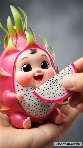 Cute Dragon Fruit Baby 🐉🍈 | Juicy ASMR | Baby Animation #shorts