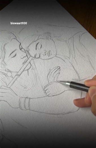 Radha Krishna Pencil Sketch 🥰..|| Out line Radha 💝 Krishna... || Nainowale ne...