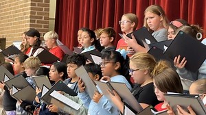 Thank you to everyone who participated in our annual ALES Veterans Day Parade! With cold temperatures pushing the parade inside, students and staff lined the hallways and waved American flag as veterans and their families paraded through the school. A special thank you to the Stonewall Jackson High School Marching Band for performing in the sunken stage throughout the duration of the parade! | Ashby - Lee Elementary School