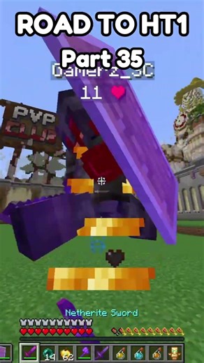 Road to High Tier 1 in SMP PvP 🗡️ Part 35 #minecraft #pvp #shorts