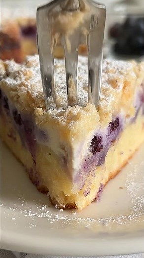 Blueberry Ricotta Crumble Cake #baking