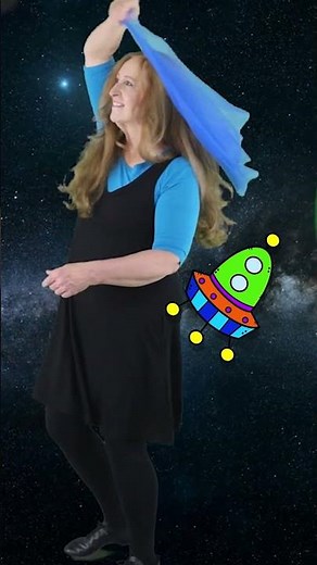 Space Alien Scarf Dance | Scarf Movement Activity #shorts #kidsmovementactivities