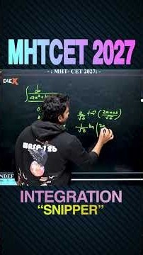 Indefinite Integration Sniper | Solve Any Question in Seconds ⚡ | MHT-CET 2027