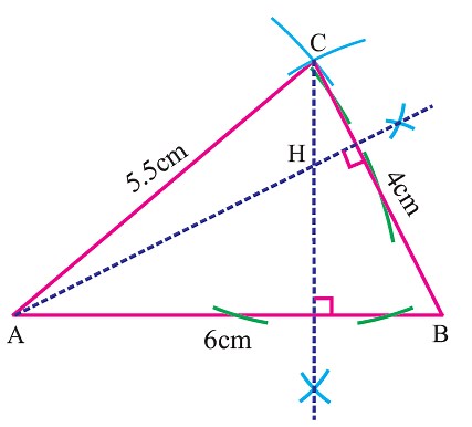 Construction of Orthocenter of a Triangle