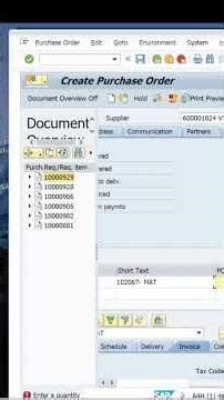✅️ Create Purchase order through Purchase Requisition