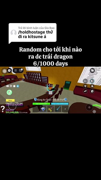 Thử Thách Random Trái Dragon Trong Blox Fruits