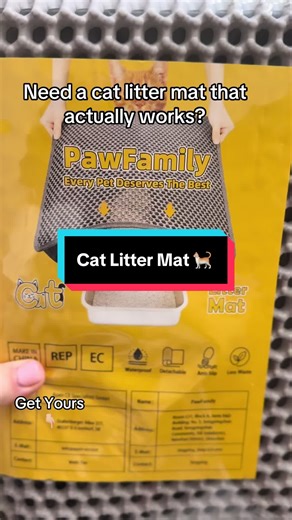 🐈 Cat Litter Mat 🐈 • Honeycomb Design: This cat litter mat features a honeycomb structure, effectively trapping litter. • Double Layer: The mat is detachable and has a double layer design, ensuring easy cleaning. • Urine Proof: Made from EVA material, this mat is urine proof and waterproof, keeping your floor clean. Easy Maintenance and Cleaning • Washable: The cat litter mat is washable, making it easy to clean and maintain. • Versatile Use: Suitable for kitty litter boxes, this mat helps kee