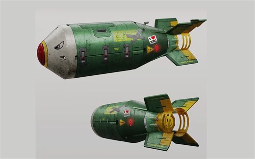 【3dmax武器建模】原子弹教学上篇，超详细的核平武器建模教学，3小时案例。