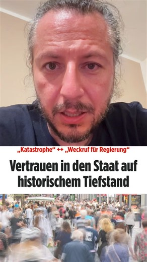 Laut aktueller Forsa-Umfrage vertrauen nur noch 17 % dem Staat ￼ #politik #cdu #afd #weidel #spd