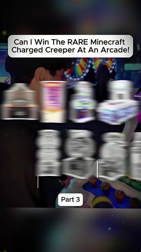 Can I win the RARE Minecraft Chargea Creeper At An Arcade! #arcade #clawmachine #arcadegame #minigolf