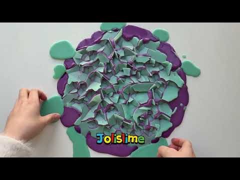 Melting green wax into smooth violet slime 💜💚 Satisfying ASMR!