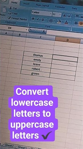 MS Excel : Convert lowercase letters to uppercase ✔️ Convert small letters to capital letters ✅