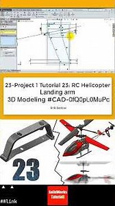 23- SolidWorks |Helicopter|: Landing arm #3d #cadsoftwaretutorial #design #engineering #solidworks
