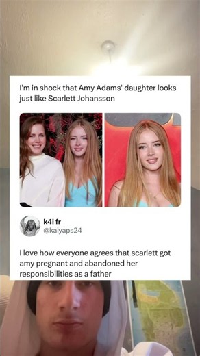 I'm in shock that Amy Adams' daughter looks just like Scarlett Johansson