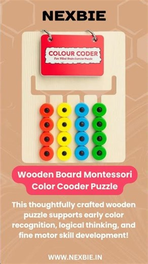 Nexbie Wooden Board Montessori Color Coder Puzzle