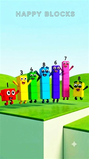 🔢 Meet the Number Blocks 1 to 8! 🌈 | Fun Counting for Kids #Shorts