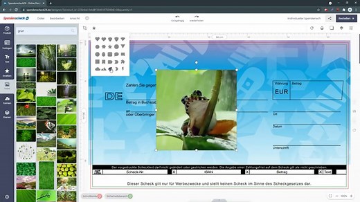 XXL-Scheck: Jetzt direkt online gestalten!