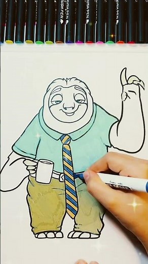 Cute Sloth Coloring Page 🦥 Relaxing Coloring for Kids