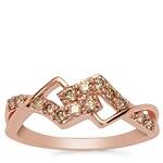 Argyle Champagne Diamonds Ring in 9K Rose Gold 0.34cts