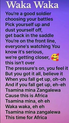 TSAMINA MINA EH EH WAKA WAKA EH EH