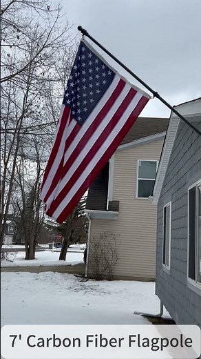 7' house flag pole🇺🇸 - strong carbon fiber pole review! #carbonfiber #flagpole #americanflag