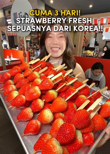 CUMA 3 HARI! Akhirnya bisa makan strawberry Korea fresh yang gede-gede sampe puas di Gandaria City borongan di 2026 Nonsan Strawberry Festival in Jakarta yang cuma 3 hari doang sampe 8 Februari ramai parah, booth-nya sampe orang Korea langsung! Abis festival masih bisa lanjut jajan strawberry-nya di FOOD HALL 9-22 FEBRUARI-PLAZA INDONESIA, KELAPA GADING, GRAND INDONESIA, PLAZA SENAYAN & PIM jadi jangan sampe kelewat yaa.. #NonsanStrawberryFestival #StrawberryKorea #StrawberryKoreaFresh #Gandaria