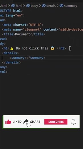 HTML Secret 😱 | Beginner Web Trick