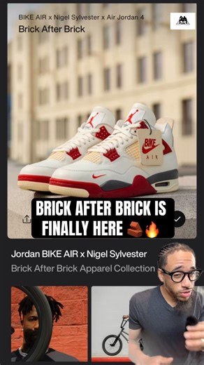 🔴Nigel Sylvester’s Brick After Brick 4s Are FINALLY Loaded on SNKRS 👀🔥