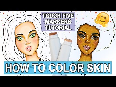 HOW TO COLOR SKIN WITH TOUCH FIVE MARKERS ✔ TUTORIAL
