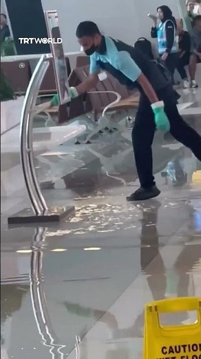 Severe storms cause ceiling collapse at Jakarta airport