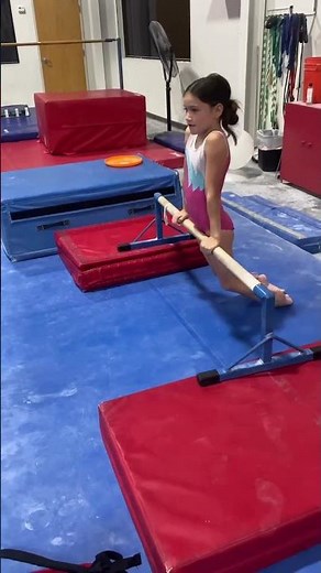 China girl gymnast training
