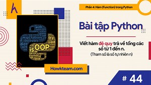 Viết hàm đệ quy trả về tổng các số từ 1 đến n (Tham số là số tự nhiên n) | Website hướng dẫn lập trình miễn phí | How Kteam | Free Education