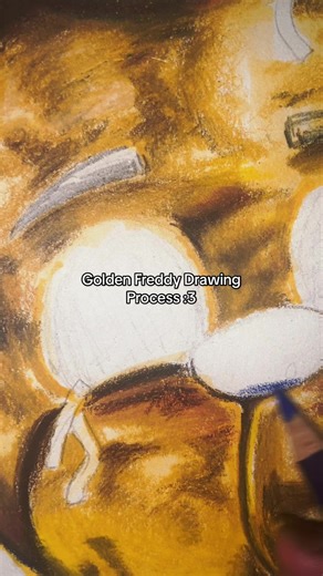 Golden Freddy Drawing Process: Traditional Art Progress
