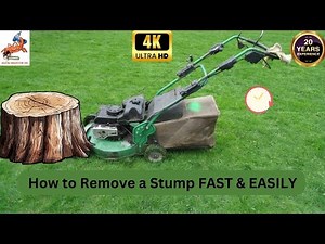 How to Remove a Stump FAST & EASILY! 🚜 | DIY Stump Removal for a Smooth Lawn