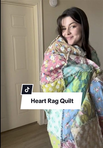 Heart Rag Quilt for Valentine's Day Crafting