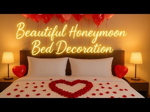 Beautiful Honeymoon moon bed decoration