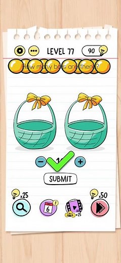 Brain Test Level 77 Solution & Walkthrough | Tricky Puzzles (Android & iOS Shorts)