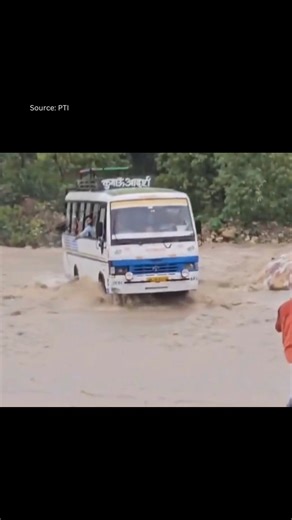 Uttarakhand: Commuters risk their lives crossing overflowing seasonal mountain streams on National Highway 309, connecting Kumaon and Garhwal, due to heavy rainfall. #Uttarakhand #rainfall #Kumaon #garhwal | India Today