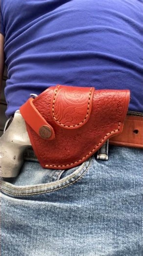 Leather owb Horizontal Driving Holster For Smith And Wesson 637 j frame #leatherholster