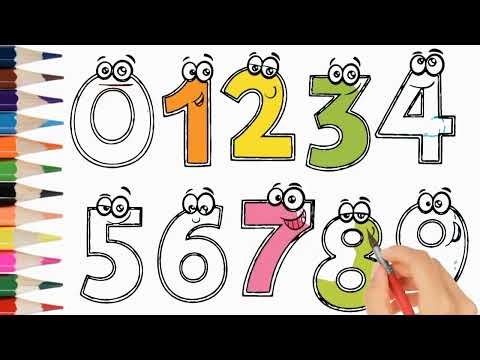 123 Numbers Drawing for Kids | Easy Number Drawing Tutorial | 1 2 3 Learn to Write