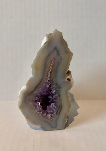 Amethyst Agate Freeform With Druzy Geode - Etsy Canada