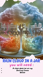 17K views · 108 reactions | Rain Cloud in a Jar DIY Colorful Rain...