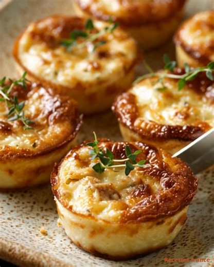 Flans au Thon Fondants & Pleins de Saveurs 🐟🧀✨ Ingrédients (6 flans) : 200 g de thon au naturel 🌊🐟 3 œufs frais 🥚 20 cl de crème liquide 🥛 50 g de fromage râpé 🧀 (emmental ou comté) 1 c. à s. de farine 🌾 1 c. à s. de moutarde 🌟 Sel & poivre Persil ou ciboulette fraîche 🌿 Préparation : 1️⃣ Préparer la base Dans un saladier, battre les œufs avec la crème, la farine et la moutarde. Saler, poivrer et mélanger jusqu’à obtenir une texture lisse et homogène 😍. 2️⃣ Incorporer le thon et le fr