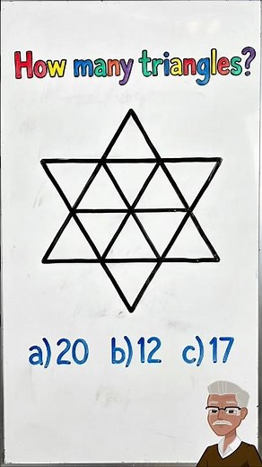 How Many Triangles Can You Find #MathPuzzle #Shorts