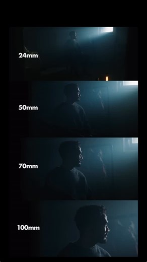Fabian Rumohr | Videograf | Video Creator on Instagram: "Same scene, different focal length! 🔎 How focal length impact your Storytelling! A wide lens (24mm) pulls us into the space, it shows the world, the environment, the context. A mid-range lens (50mm) brings us closer, into conversation, into connection. A telephoto compresses distance (70mm, 100mm) isolating details we’d never notice with the naked eye. Every choice changes the way the audience experiences the moment. It’s not just technic