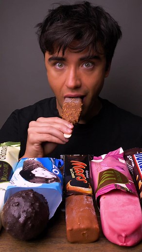 Snickers Ice Cream Bars & Mika Ice Cream ASMR 🤤 #icecream #snickers #milka #chocolate #icecreamlover #icecreamday #foodies #dessert #reversechallenge #fyp #foryou #viral