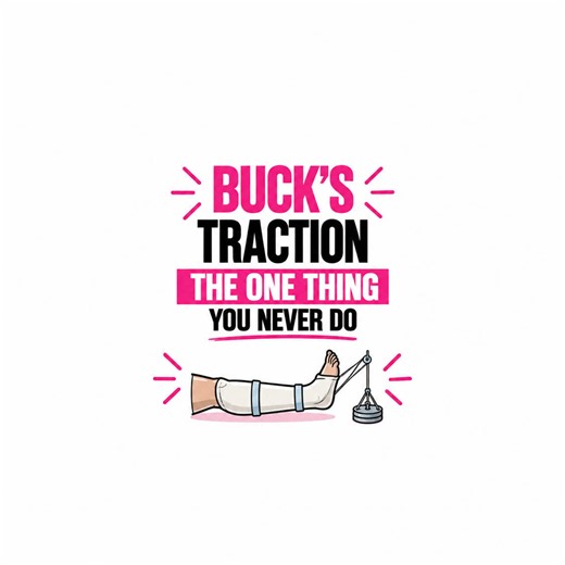 🚨 The Mistake NCLEX Wants You to Catch!👇👇 Save this quick NCLEX study sheet! WHAT IS BUCK’S TRACTION? A type of SKIN traction commonly used short-term before surgery for certain fractures. WHY? It helps reduce muscle spasms, pain, and keeps the injured leg aligned. 1. NEVER REMOVE THE WEIGHTS! * Weights must hang FREELY. * Never rest weights on the bed or floor. * Don’t remove weights unless ordered. WHY? Removing weights interrupts the pulling force and can increase muscle spasms and pain. 2