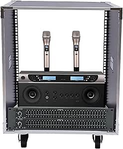 12U AV Rack Stand Portable Rolling Network Rack with 4 Universal Wheels Free Standing Audio Rack Cabinet for Computer Chassis Mixing Console Microphone Amplifier, 220lbs Capacity (12U)