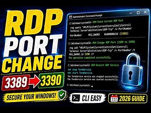 How to Change Remote Desktop Port via Command Line (3389) ➜ Custom Port Secure Your Windows 10/11