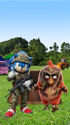 Sonic Hedgehog tentara memburu Angry Bird Zombie, orang kaya mati orang miskin mati #shorts